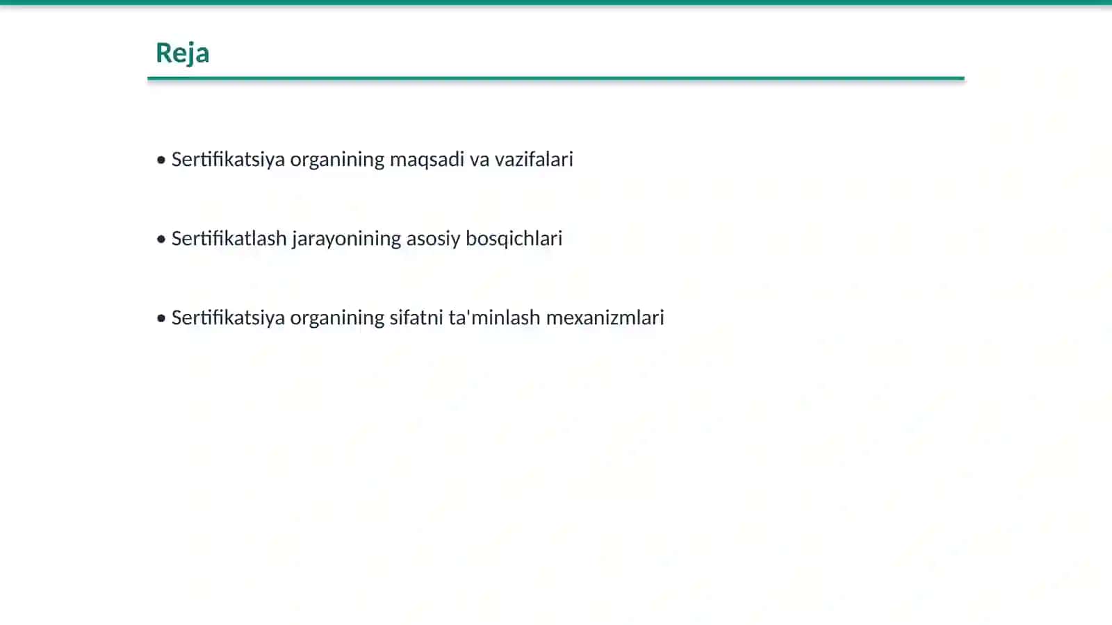 Sertifikatsiya organining asosiy vazifalari 2