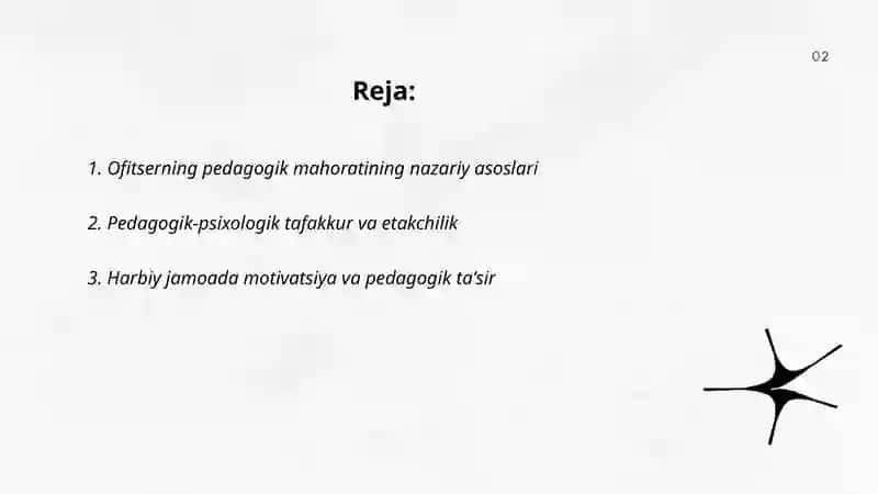 Ofitserning pedagogik mahorati,uning pedagogik-psixologik tafakkuri 2