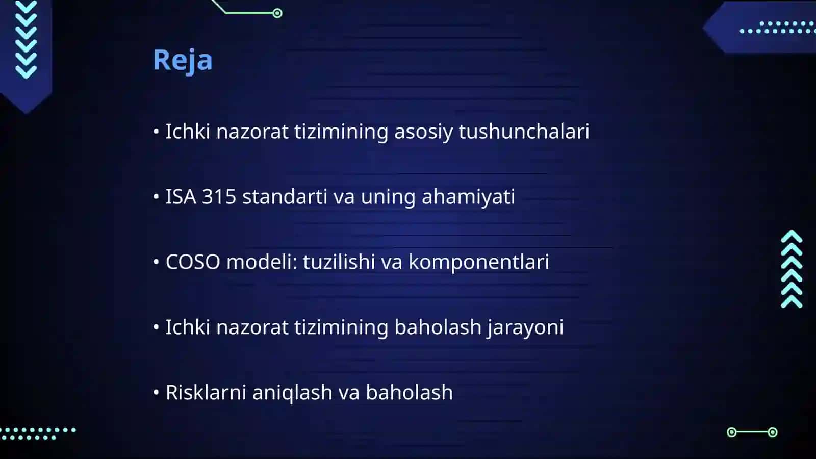 Ichki nazorat tizimini baholash: ISA 315 va COSO modeli asosida 2