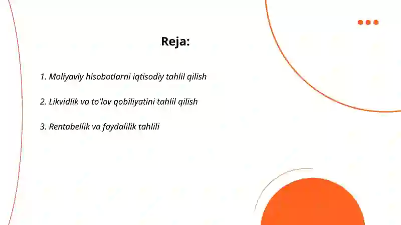 Iqtisodiy tahlil va audit 2