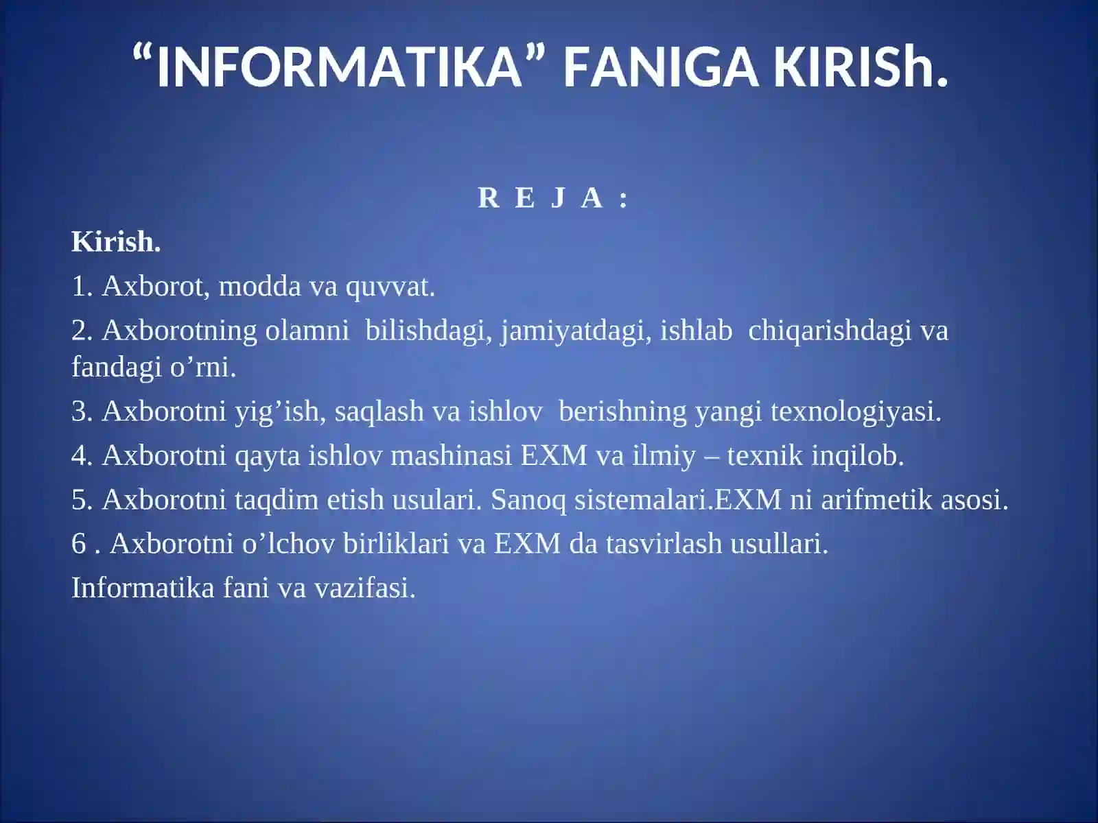INFORMATIKA” FANIGA KIRISh 2