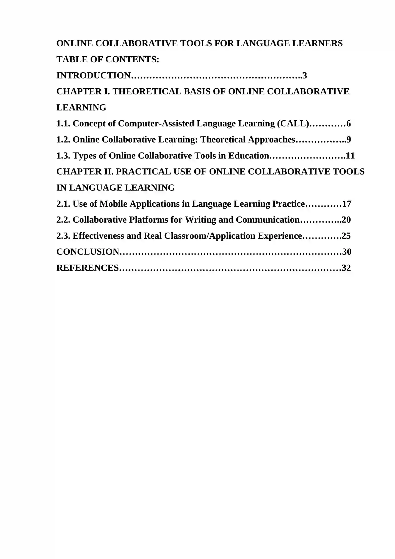 ONLINE COLLABORATIVE TOOLS FOR LANGUAGE LEARNERS 2