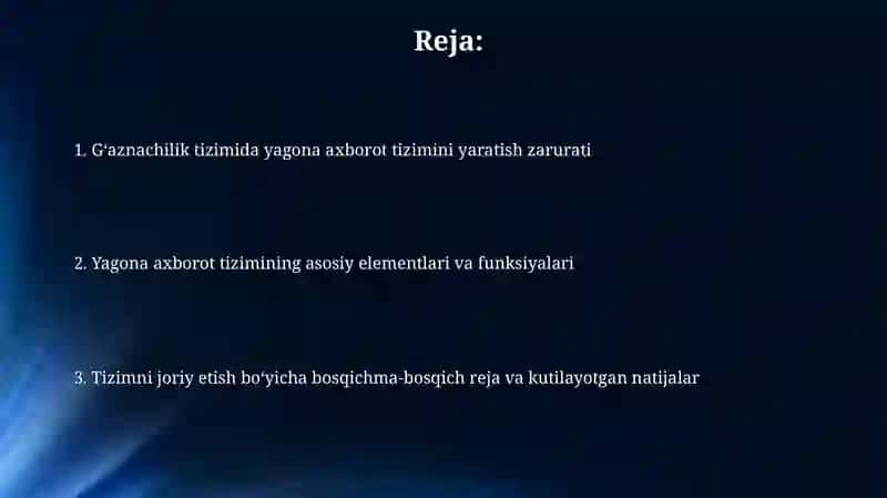 Gaznachilik tizimida yagona axborot tizimini tashkil gilish 2
