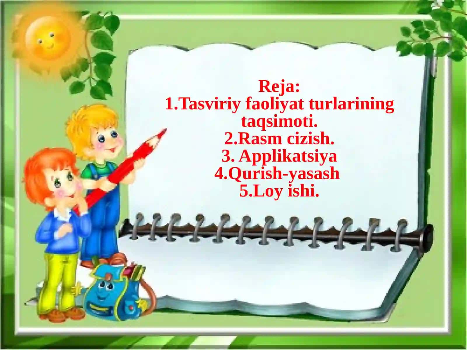 Tasviriy faoliyat turlari va uningahamiyati 2