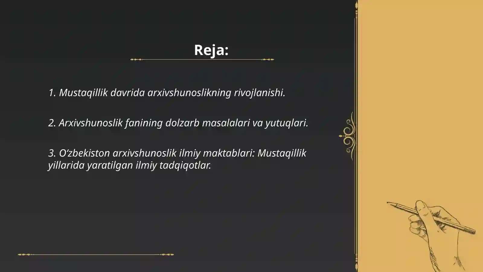 Mustaqillik yillarida arxivshunoslik faniga oid ilmiy tadqiqotlarning olib borilishi 2