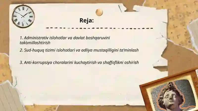 Administrativ islohotlar va davlat boshqaruvini takomillashtirish 2