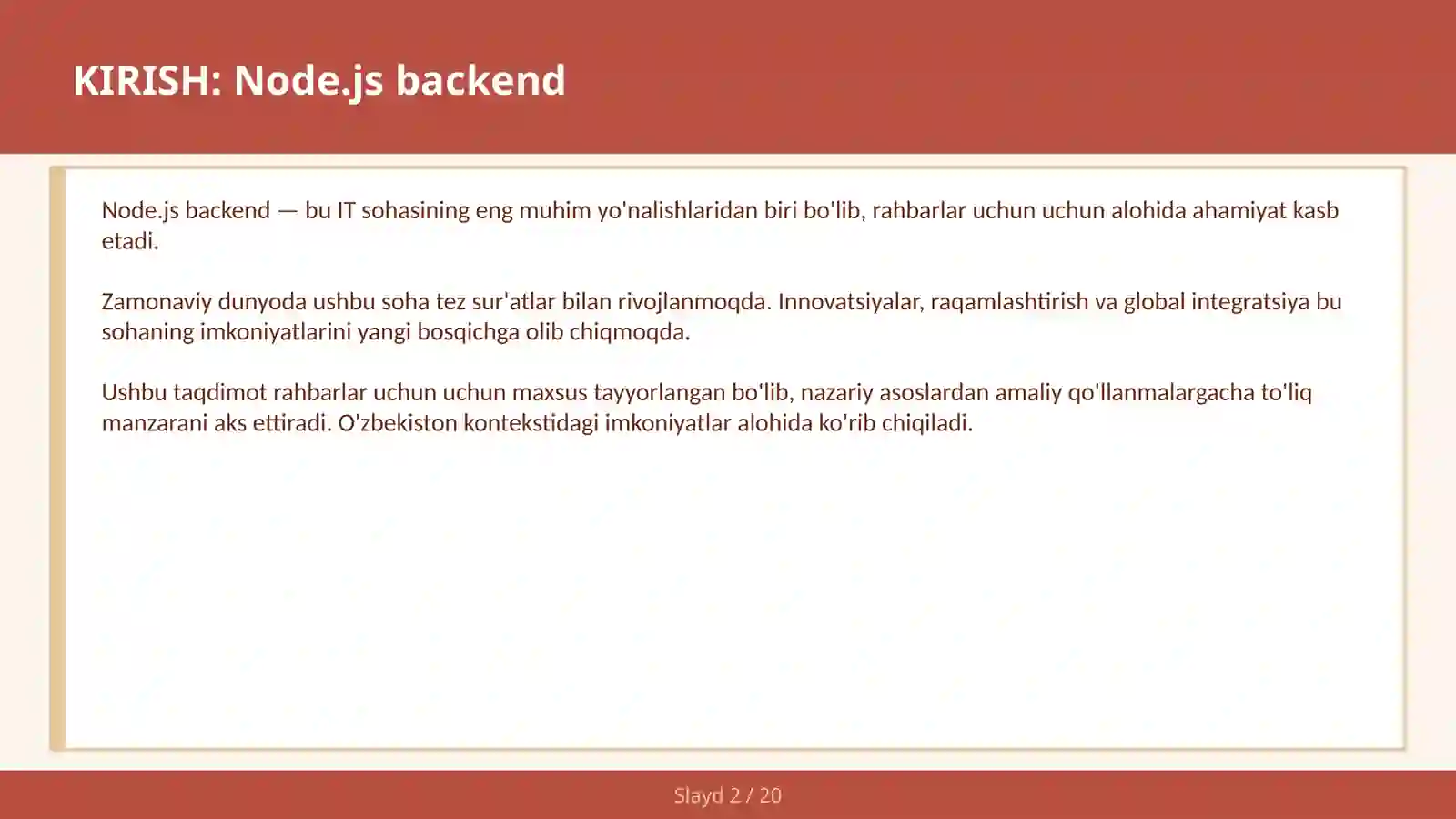 Node.js Backend 2