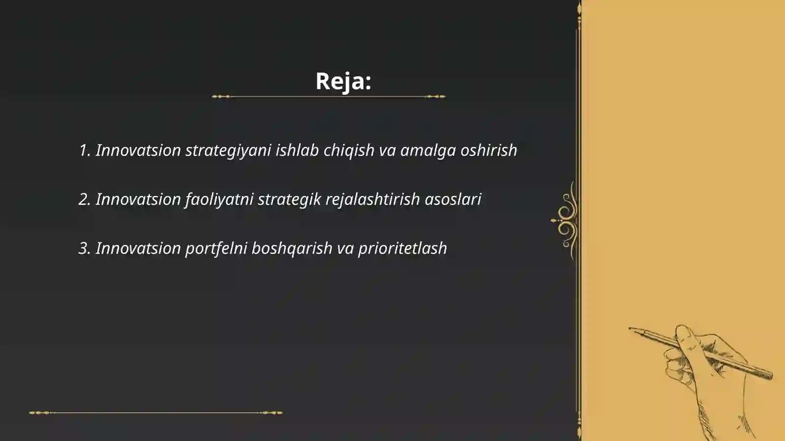 Innovatsion faoliyatni strategik boshqarish 2