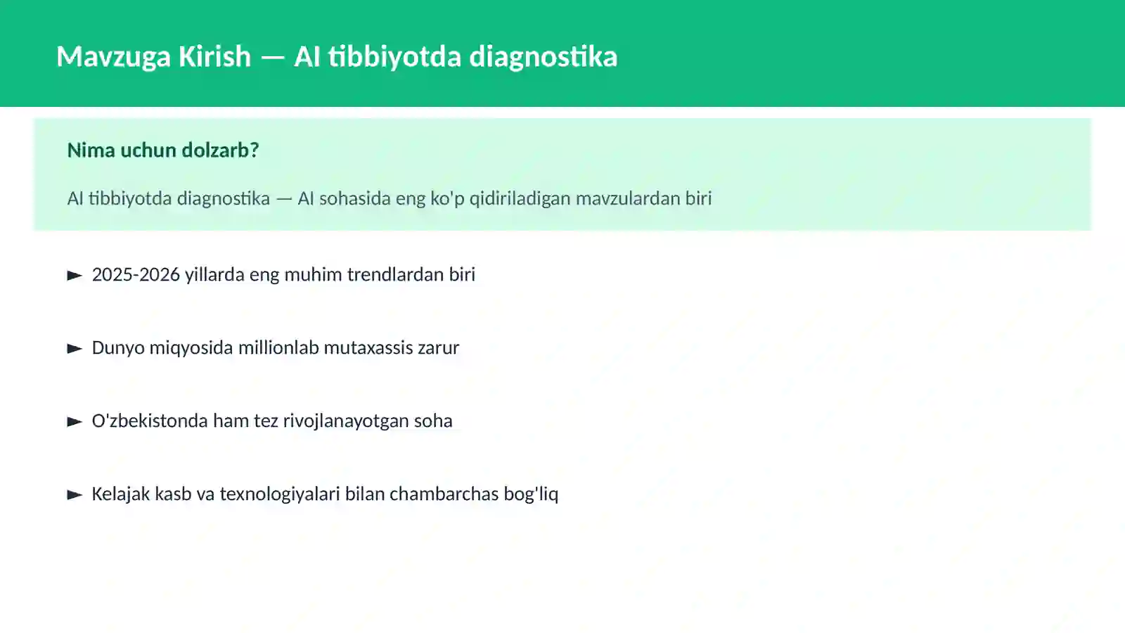 AI tibbiyotda diagnostika 2