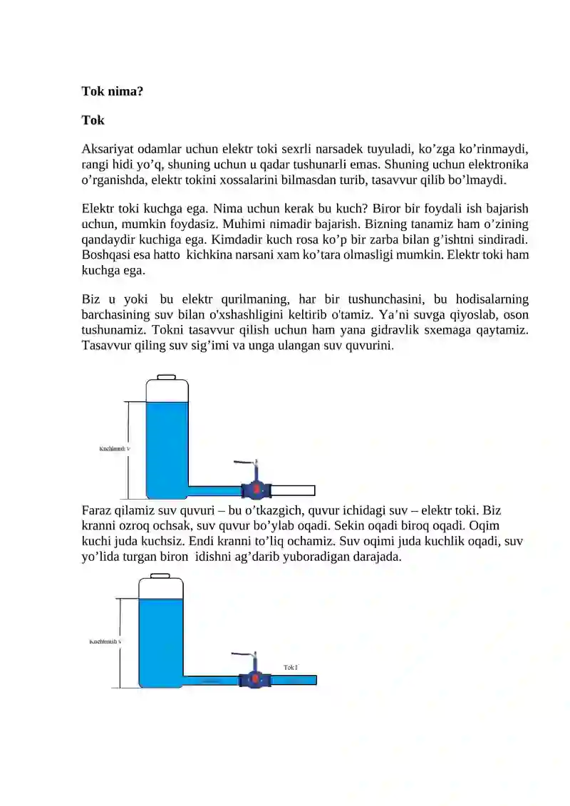 Elektr Toki va O'lchov Birliklari 2