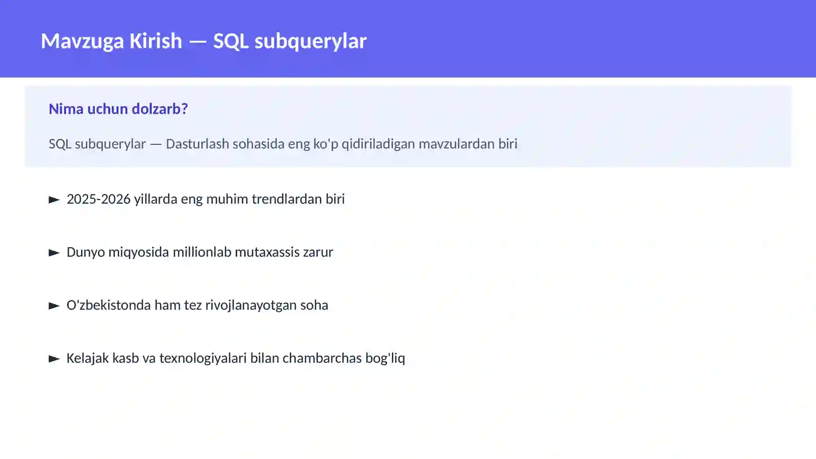 SQL subquerylar 2