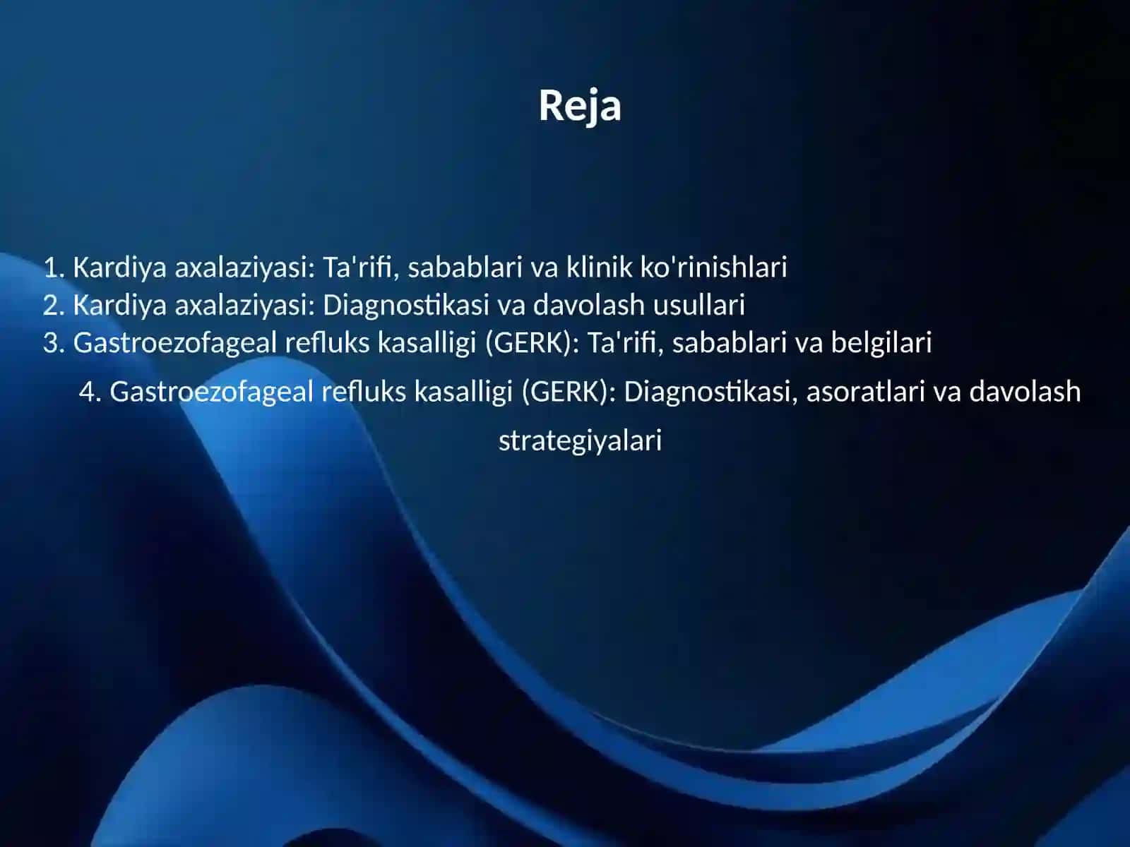 Kardiya axalaziyasi. Gastroezofageal refluks kasalligi 2