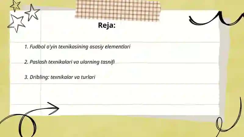 Fudbol oyin texnika va taktikasini tasnifi 2