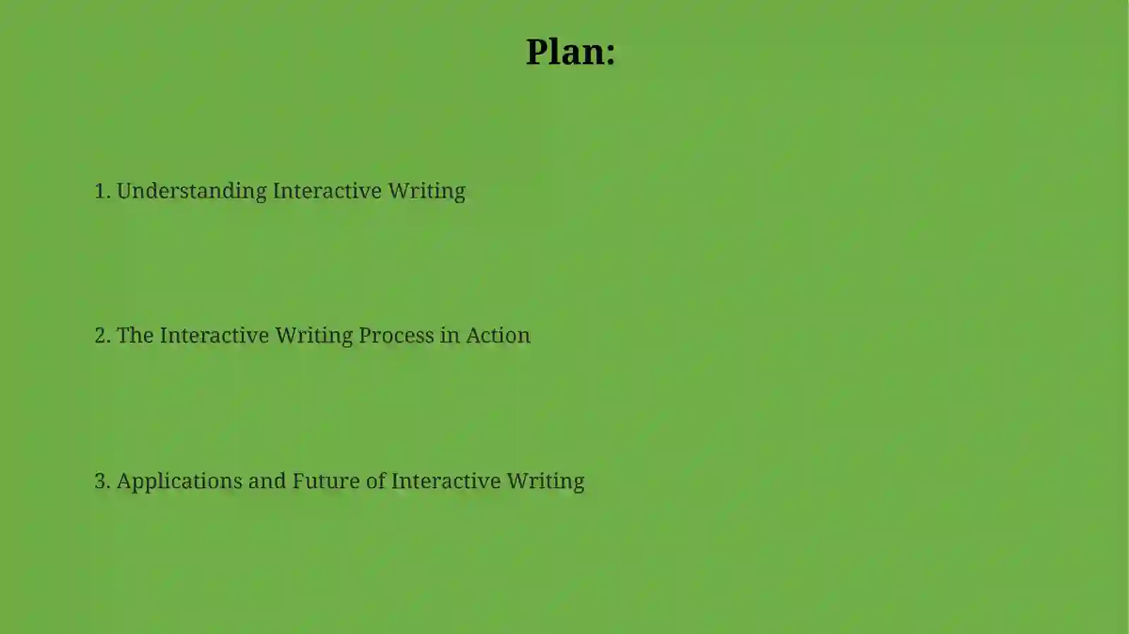 Interactive Writing 2