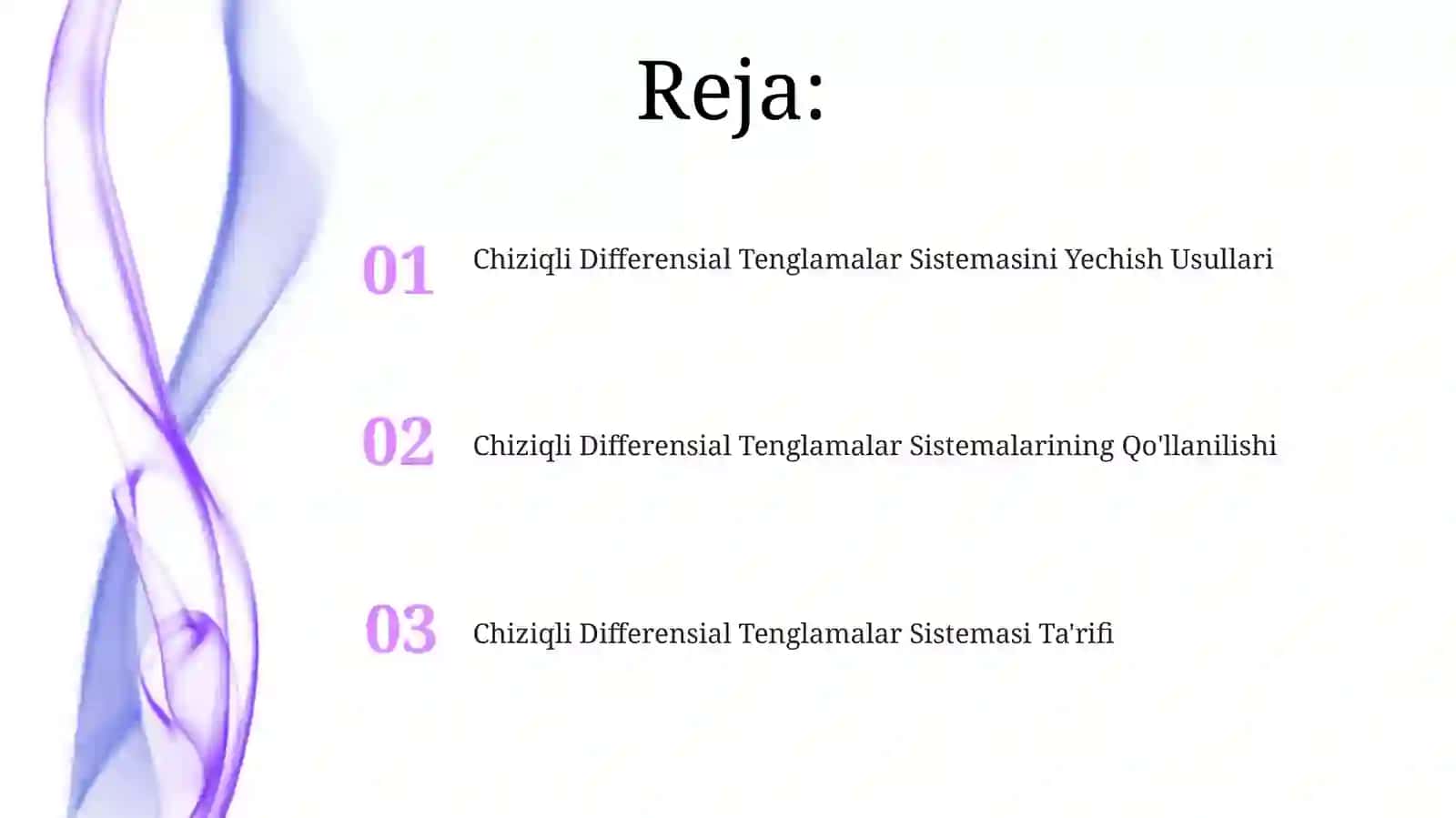 Chiziqli Differensial Tenglamalar Sistemalarining Qo'llanilishi 2