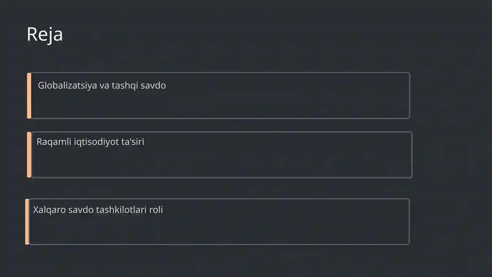 Tashqi savdo munosabatlari rivojlanishiga xos bo'Igan tendentsiyalar 2