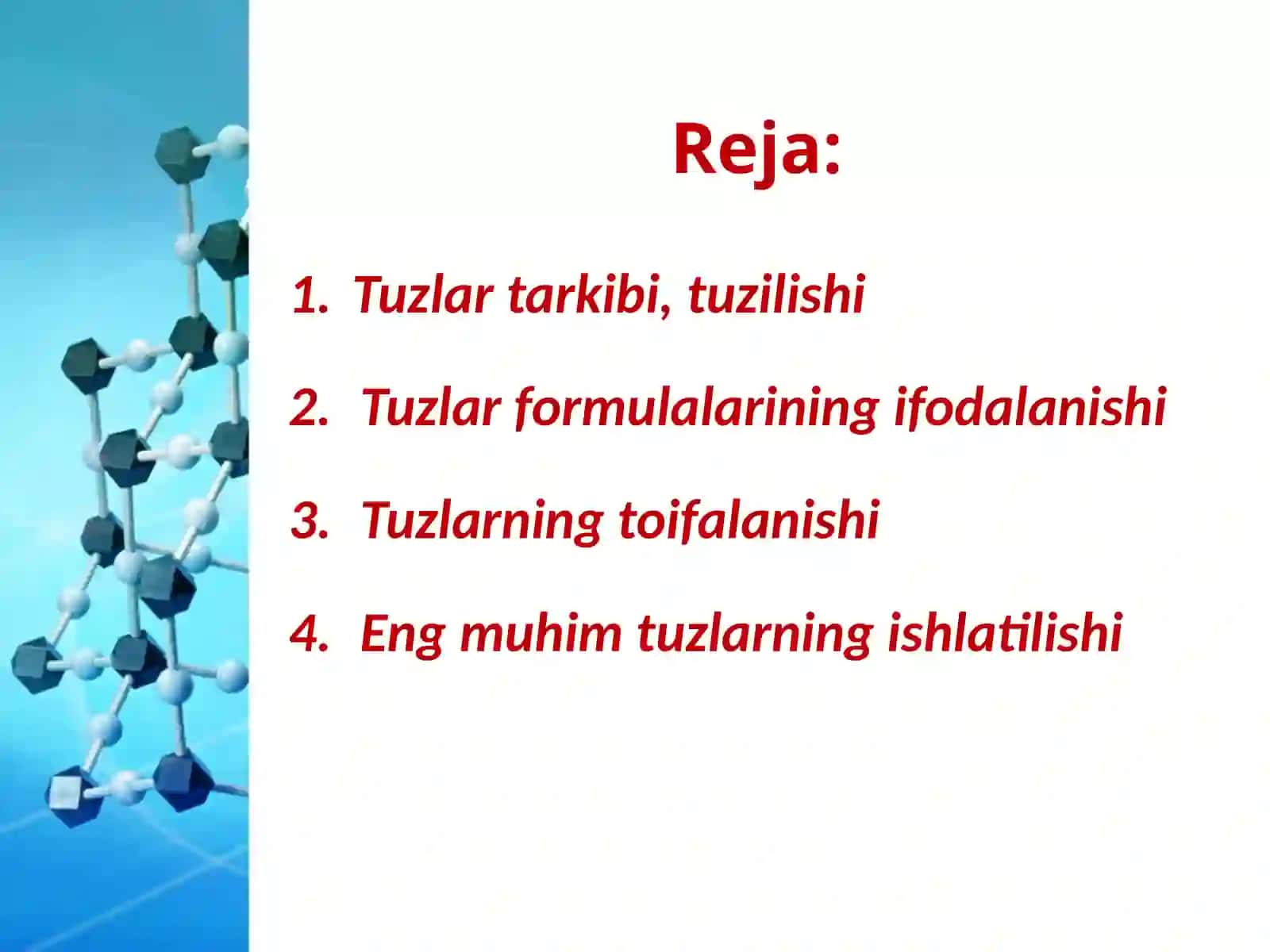Tuzlartarkibi, tuzilish i vanomlanishi 2