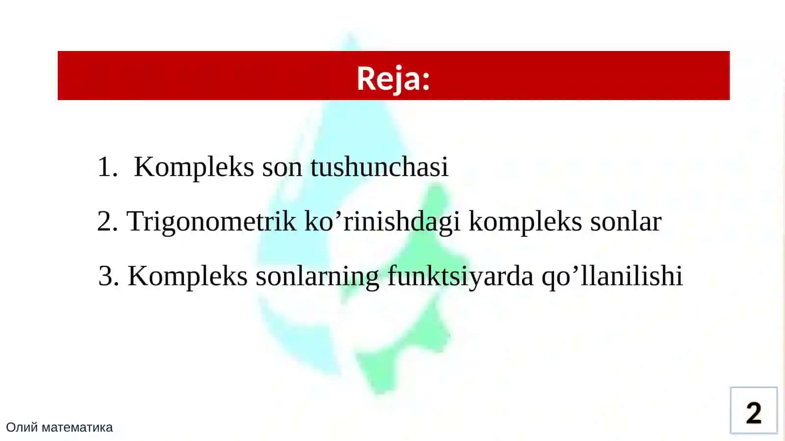 Komplekssontushunchasi 2