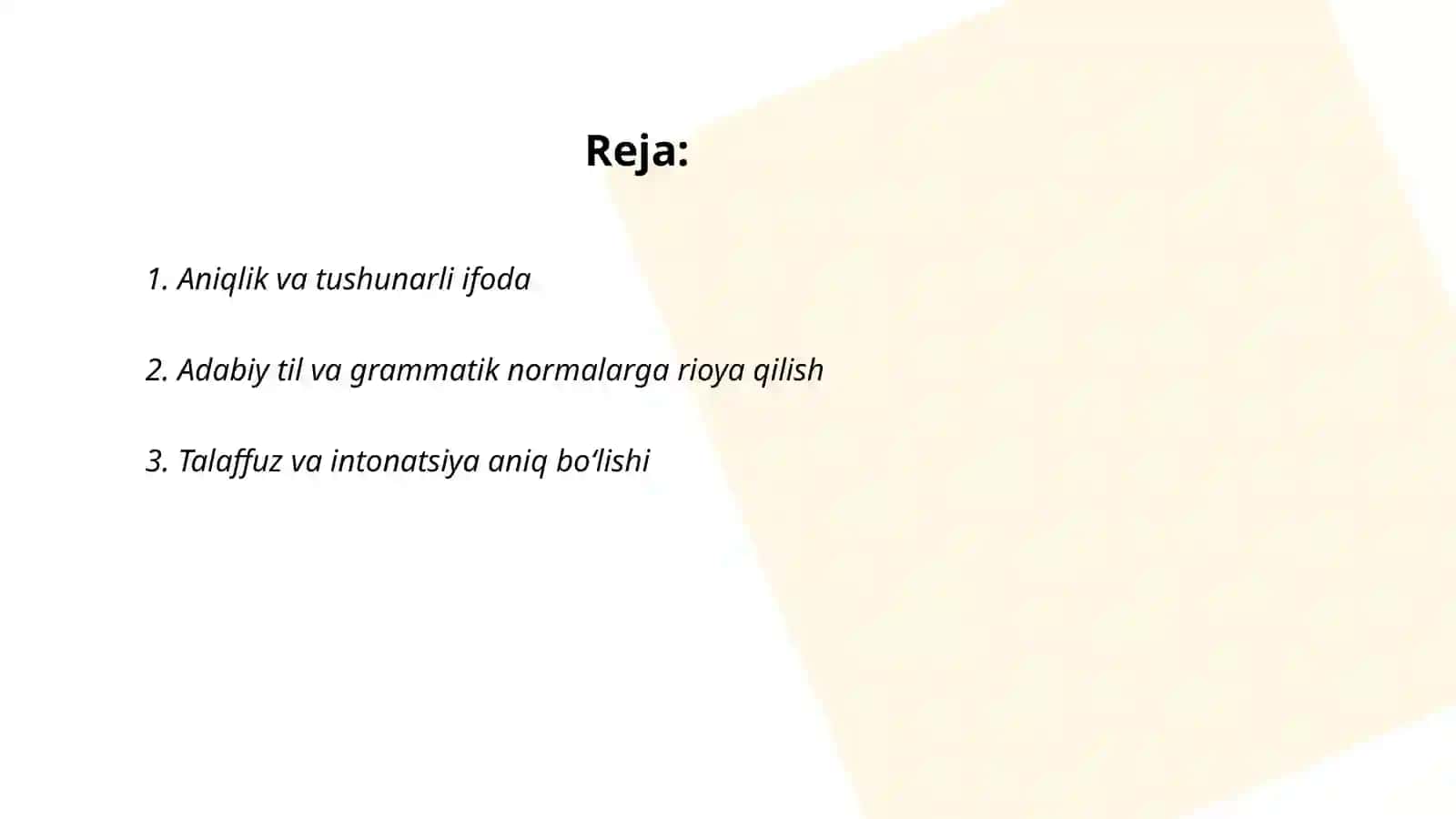 O'qituvchi nutqiga qo'yiladigan talablar 2