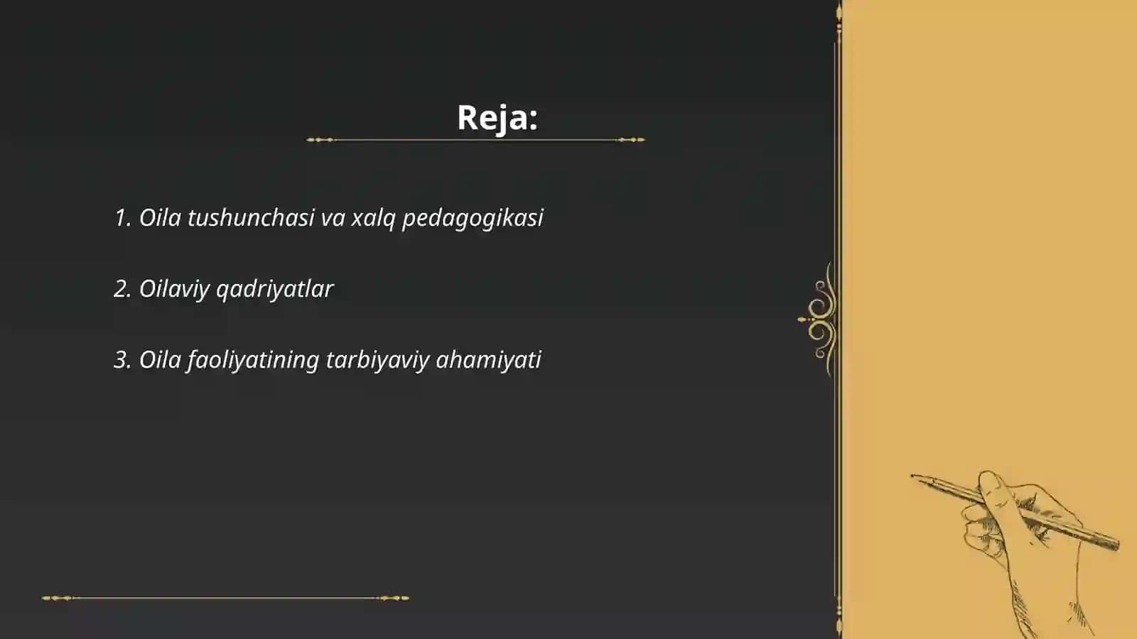 Xalq pedagogikasida oila va oilaviy tarbiyaning aks etishi 2
