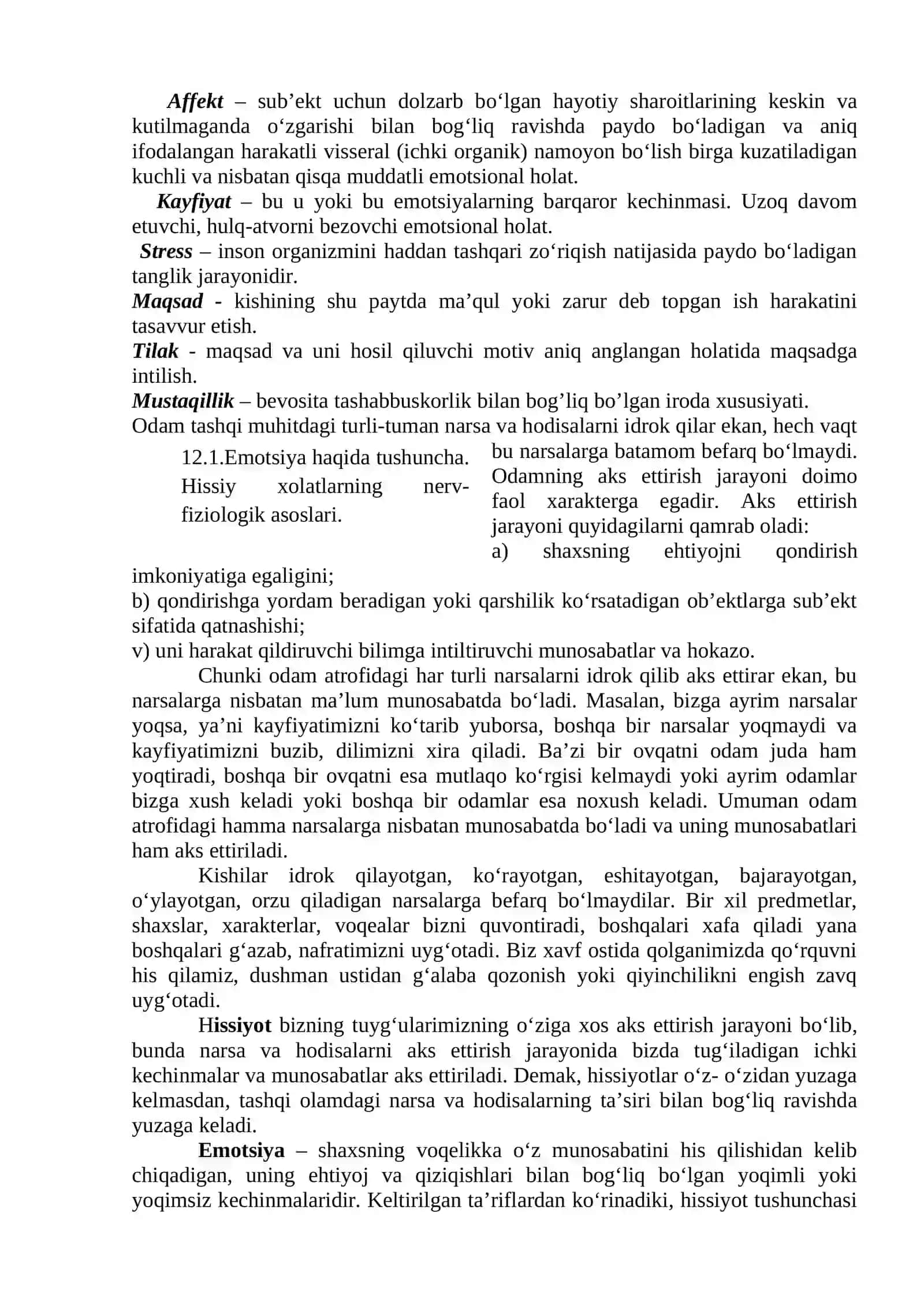 Hissiyot to’g’risida tushuncha 2