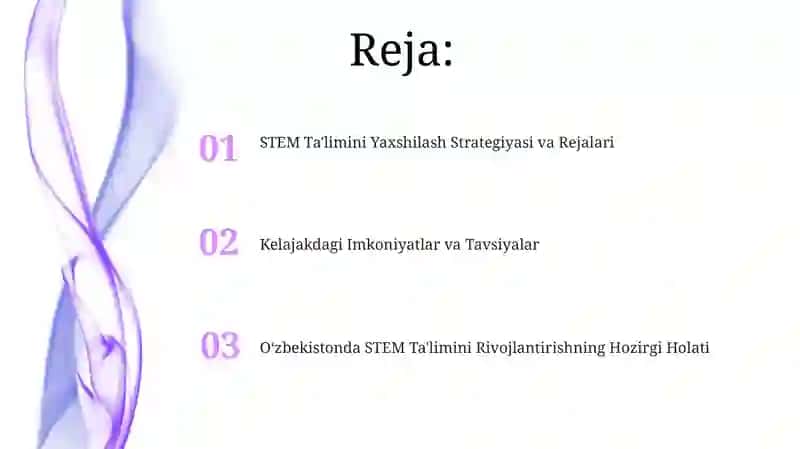 STEM Ta'limini Yaxshilash Strategiyasi va Rejalari 2