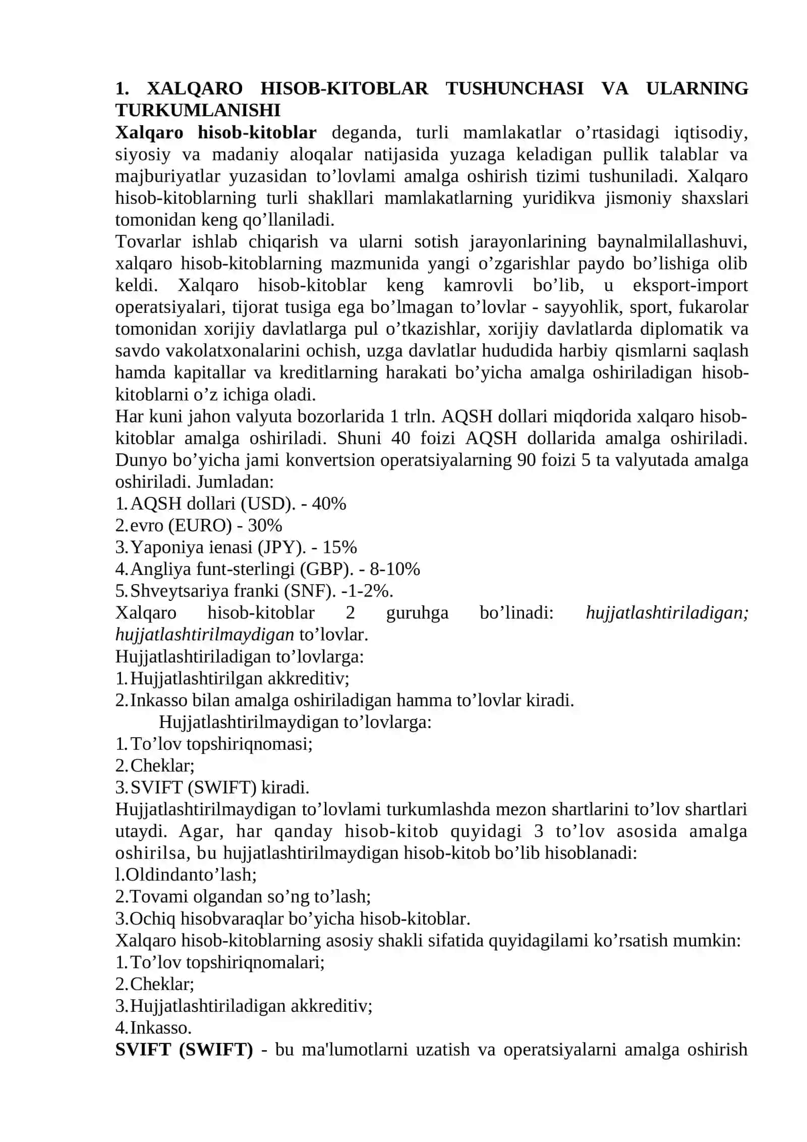 Xalqaro hisob-kitoblar 2