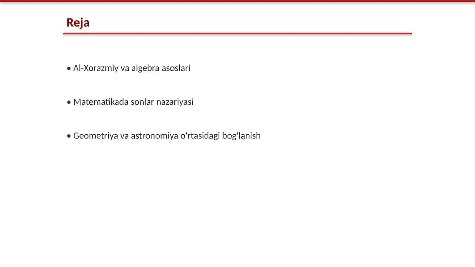 Oʻrta asrlar sharq allomalaring matematikaga qoʻshgan xissalari 2