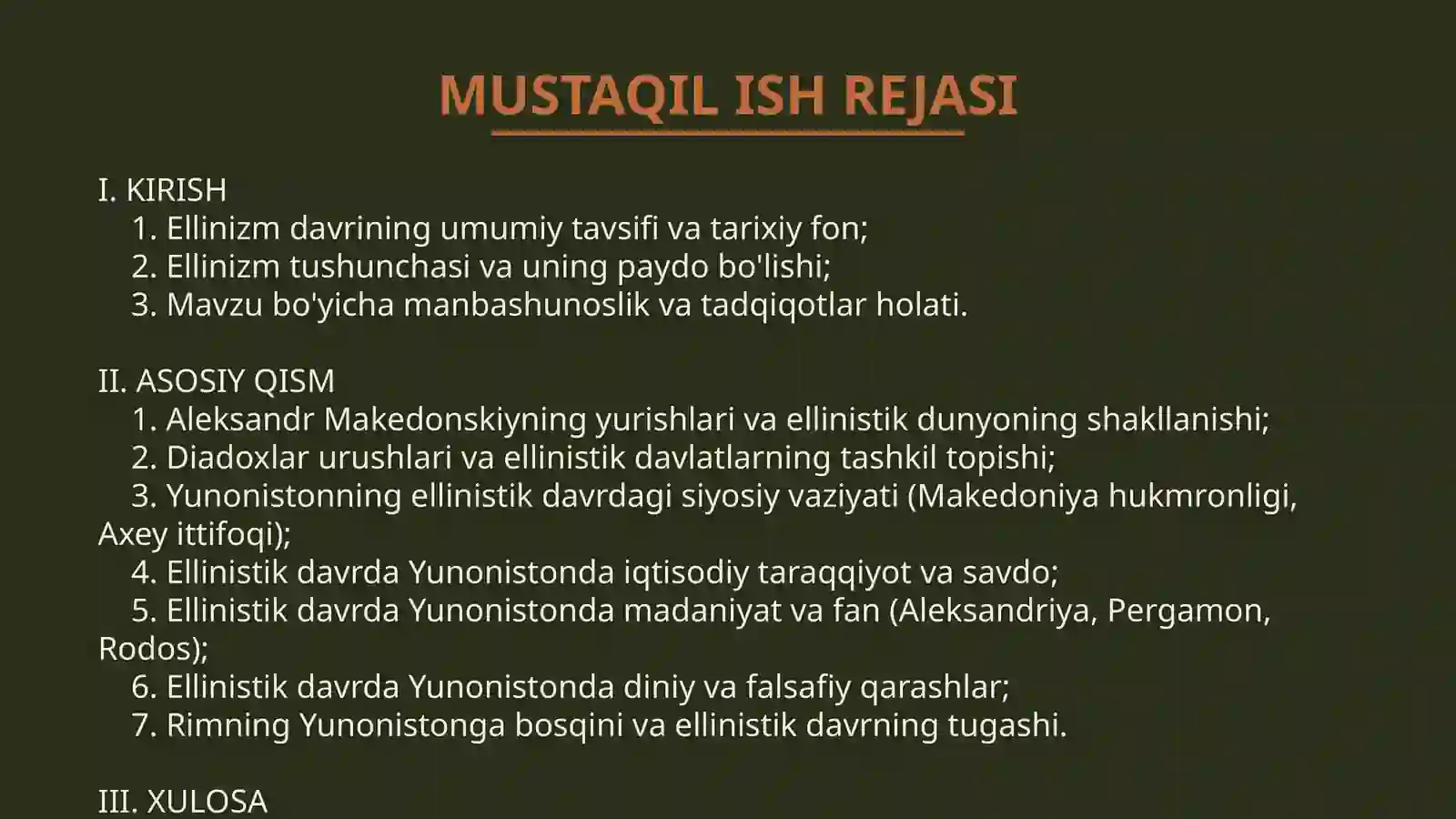 Ellinizm Davrida Yunoniston 2