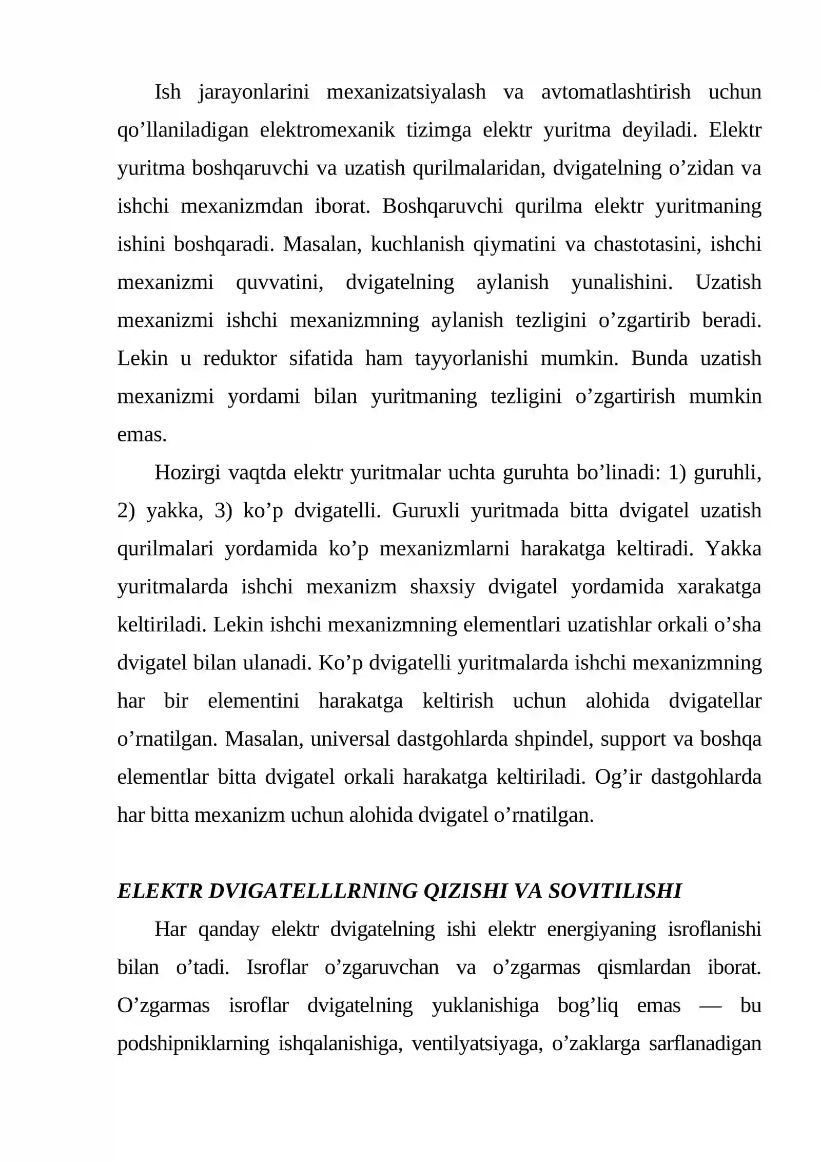 Elektr yuritma va qadamli dvigatel 2
