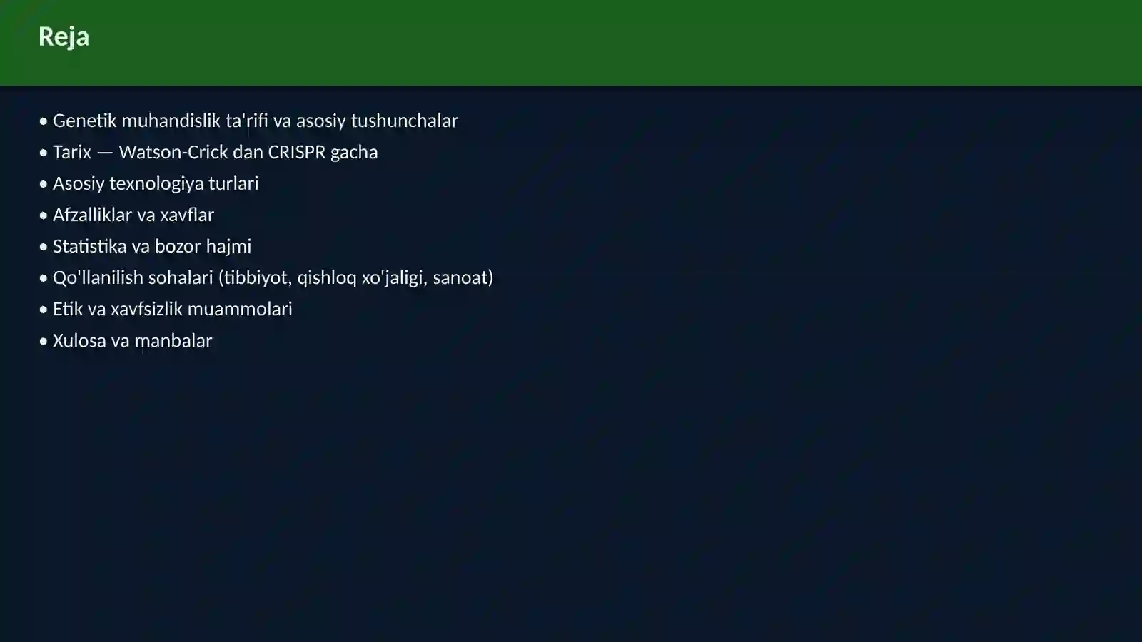 Genetik Muhandislik Ta'riflari 2