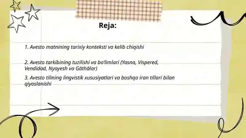 Avesto asarning tahlili 2