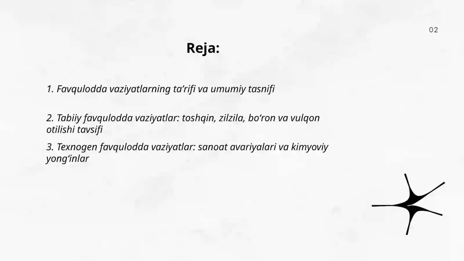 Favqulodda vaziyatlar, ularning tasnifi va tavsifi 2