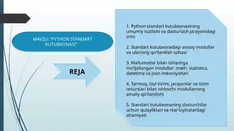 PYTHON STANDART KUTUBXONASI 2