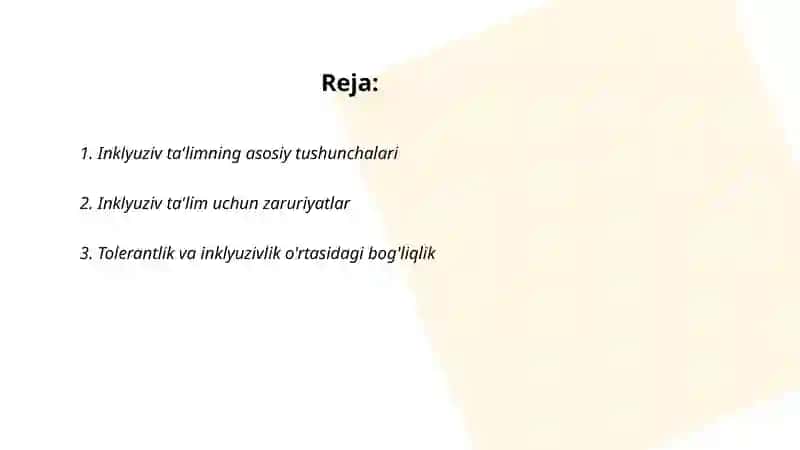 Inklyuziv ta'lim tolerant muhitni yaratish vositasi sifatida 2