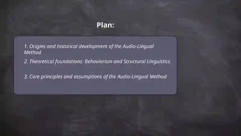 The audio-lingual method 2