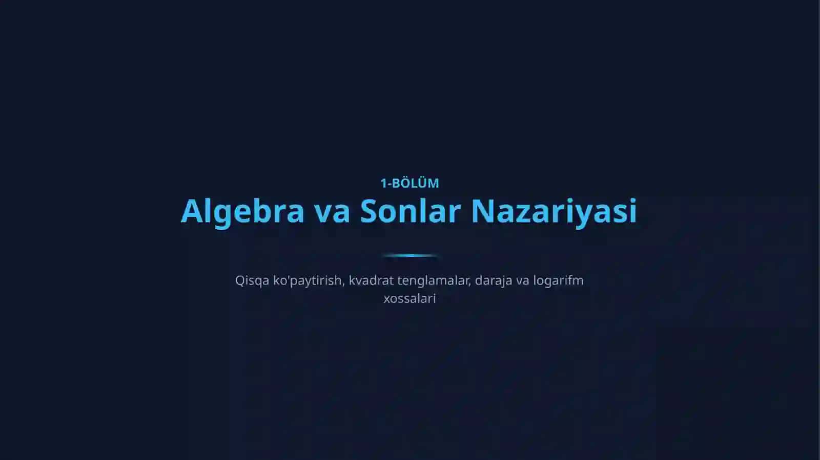 Matematik Formulalar To'plami 2