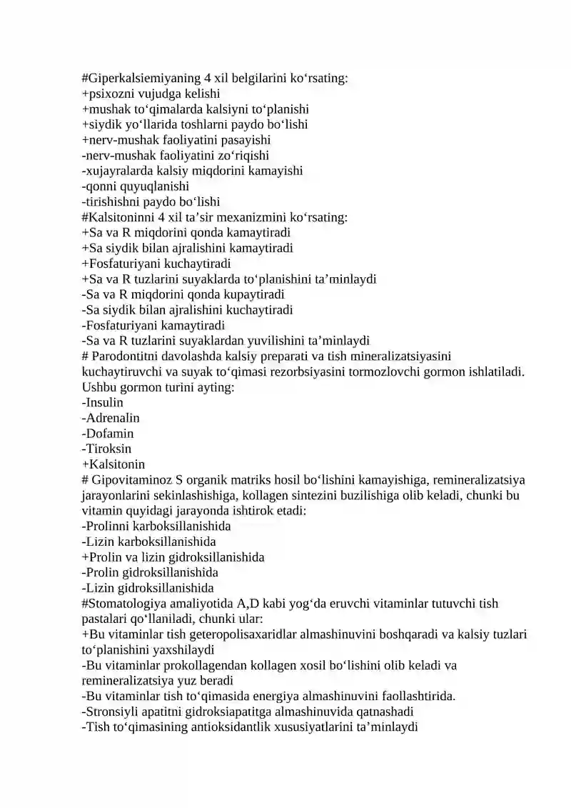 Kalsiy fasfatlar almashinuvi 2