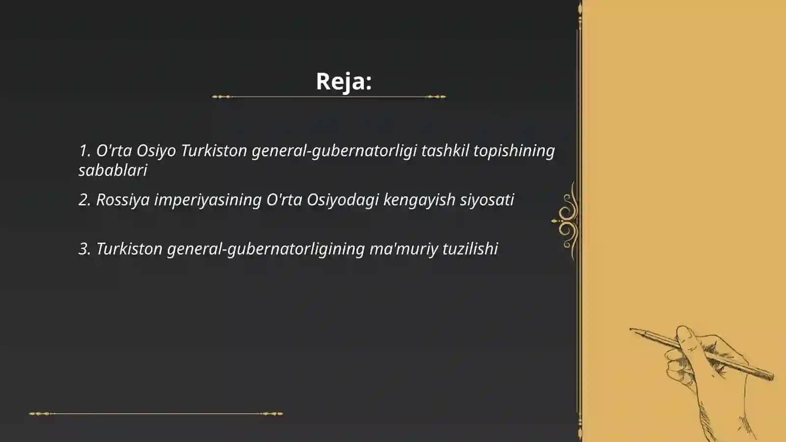 O'rta osiyo turkiston general-gubernatorligi tashkil topshining mohiyatini aniqlash 2