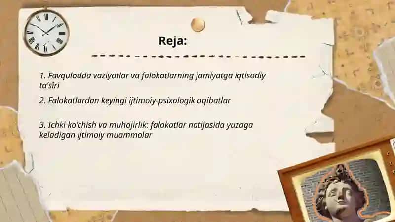 Favqulotda vaziyat falokatli hodisalarning ijtimoiy oqibati 2