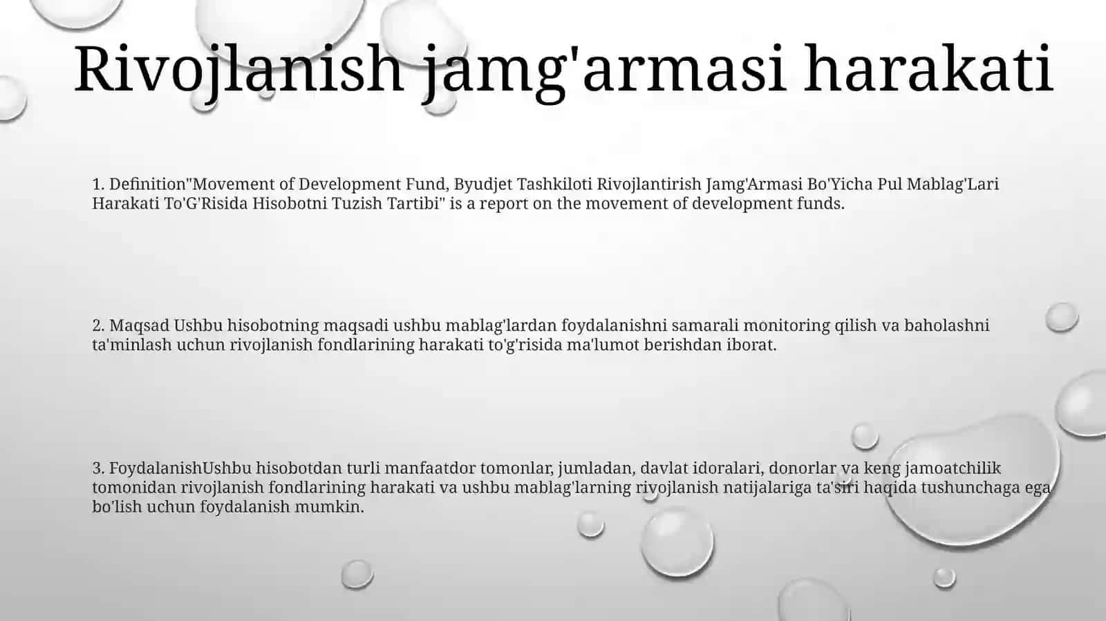 Byudjet Tashkiloti Rivojlantirish Jamg'Armasi Bo'Yicha Pul Mablag'Lari Harakati To'G'Risida Hisobotni Tuzish Tartibi 2