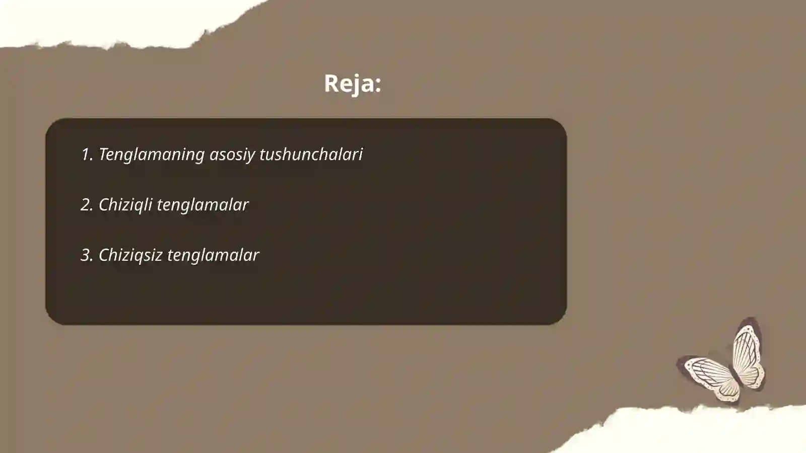 Tenglama va uning turlari 2