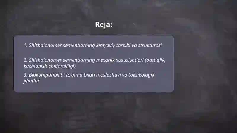 Restavrativ stomatologiyada shishaionomer sementlardan foydalanish 2