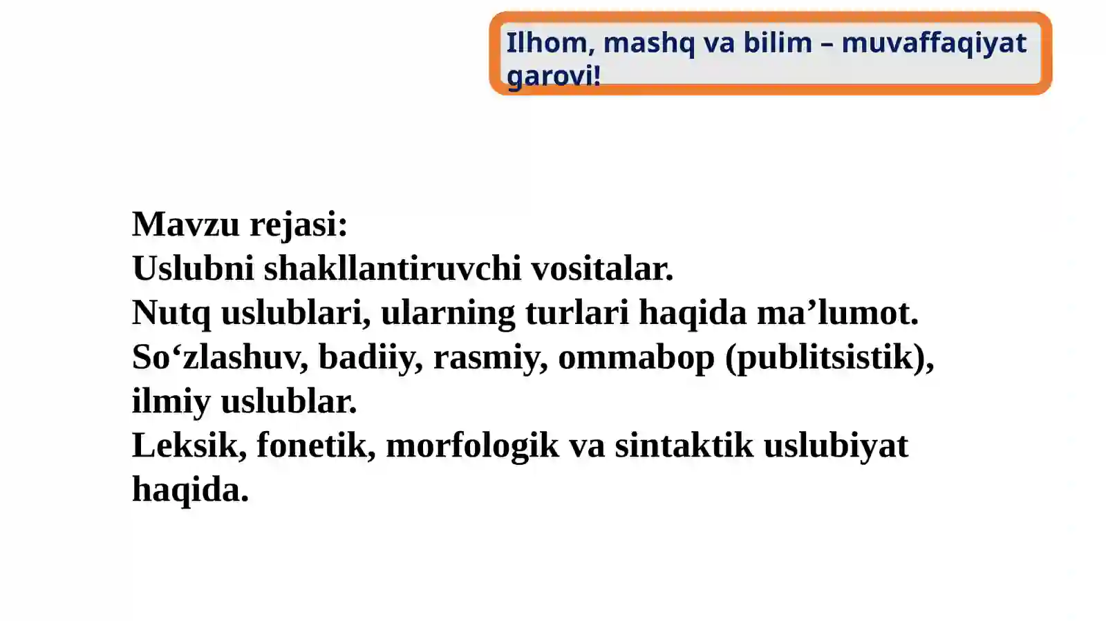 Nutq uslublari 2