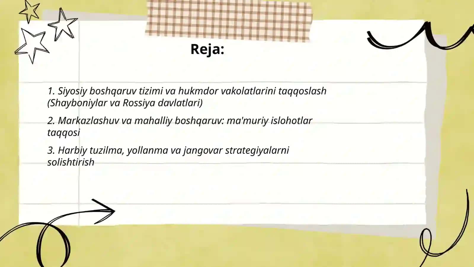 Shayboniylar va Rossiya davlatlari taraqqiyoti bilan o'zaro taqqoslash 2