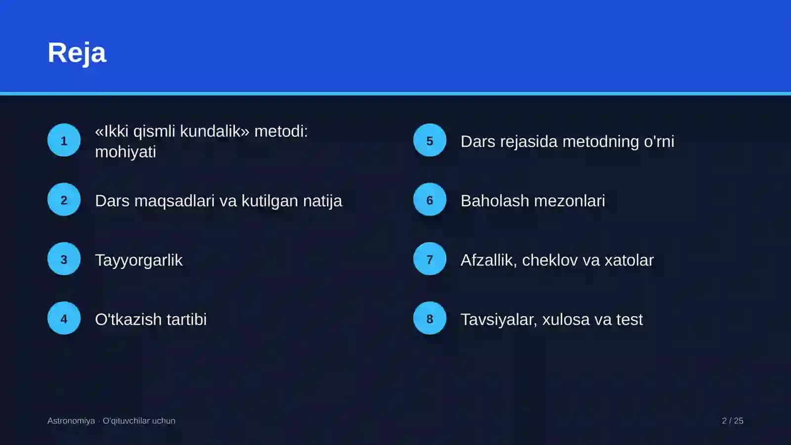 astronomiya darslarida ikki qismli kundalik metodidan foydalanish 3901 2