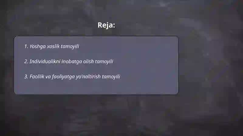 Bolalar psixikasini o'rganish tamoyillari 2