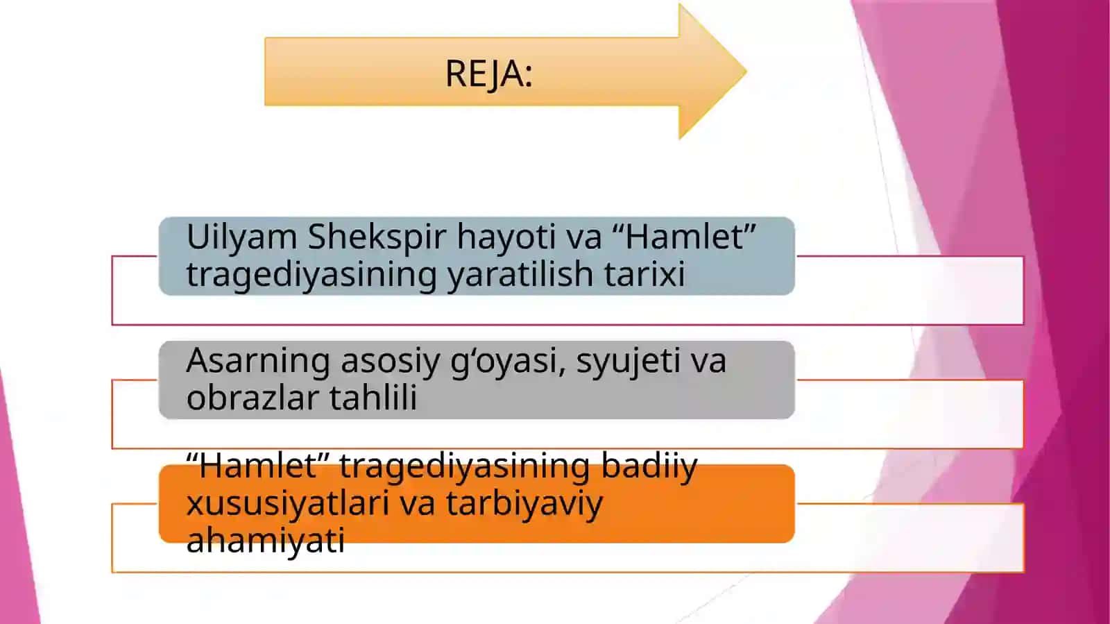 SHEKSPIRNING “HAMLET” ASARI TAHLILI 2
