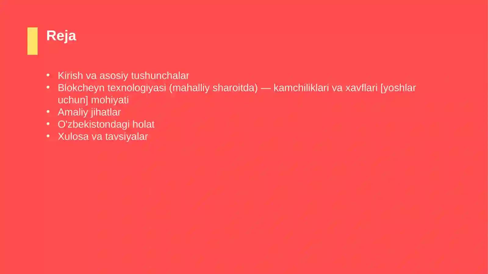 Blokcheyn texnologiyasi (mahalliy sharoitda) — kamchiliklari va xavflari [yoshlar uchun] 2