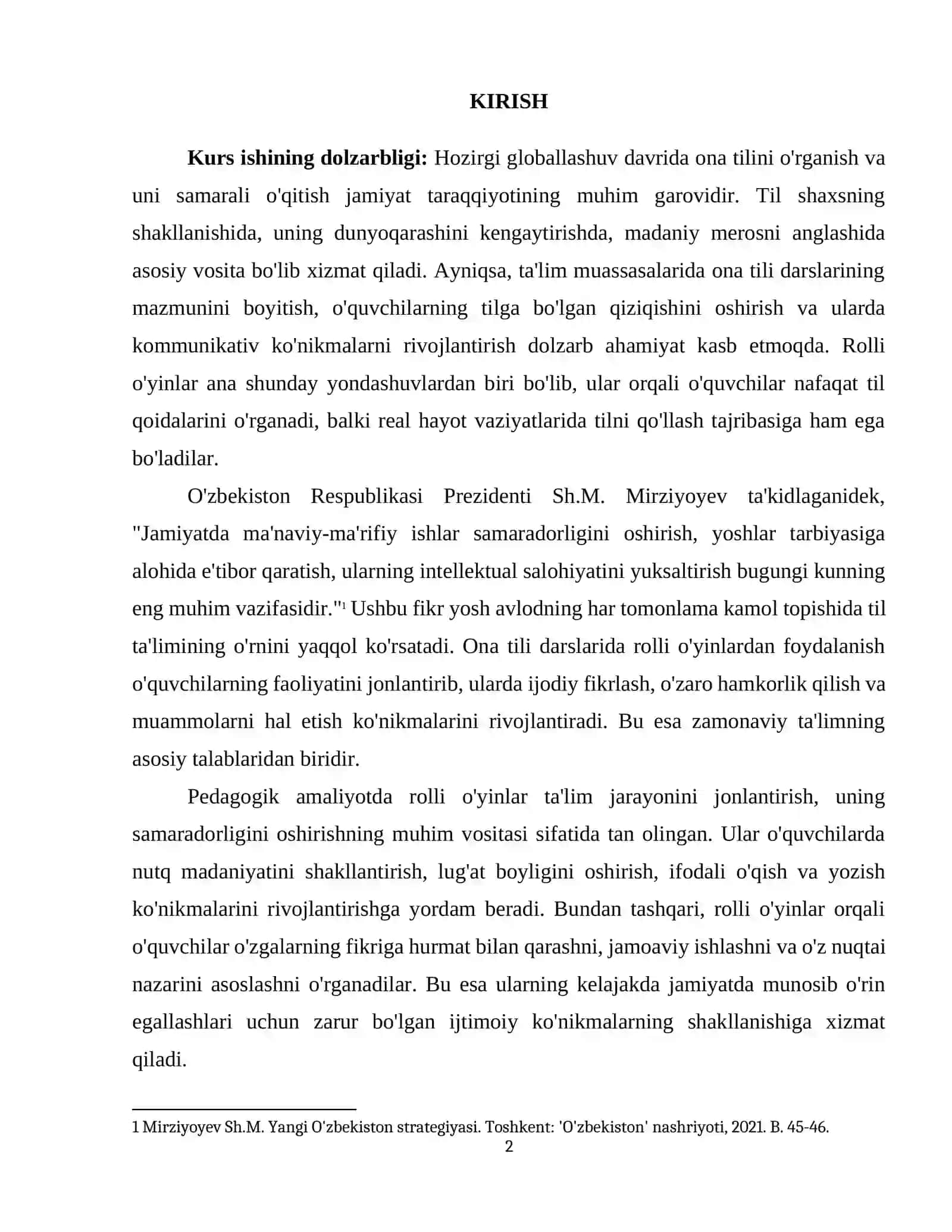 ONA TILI DARSLARIDA ROLLI O'YINLARDAN FOYDALANISHNING TARBIYAVIY VA KOMMUNIKATIV AHAMIYATI 2
